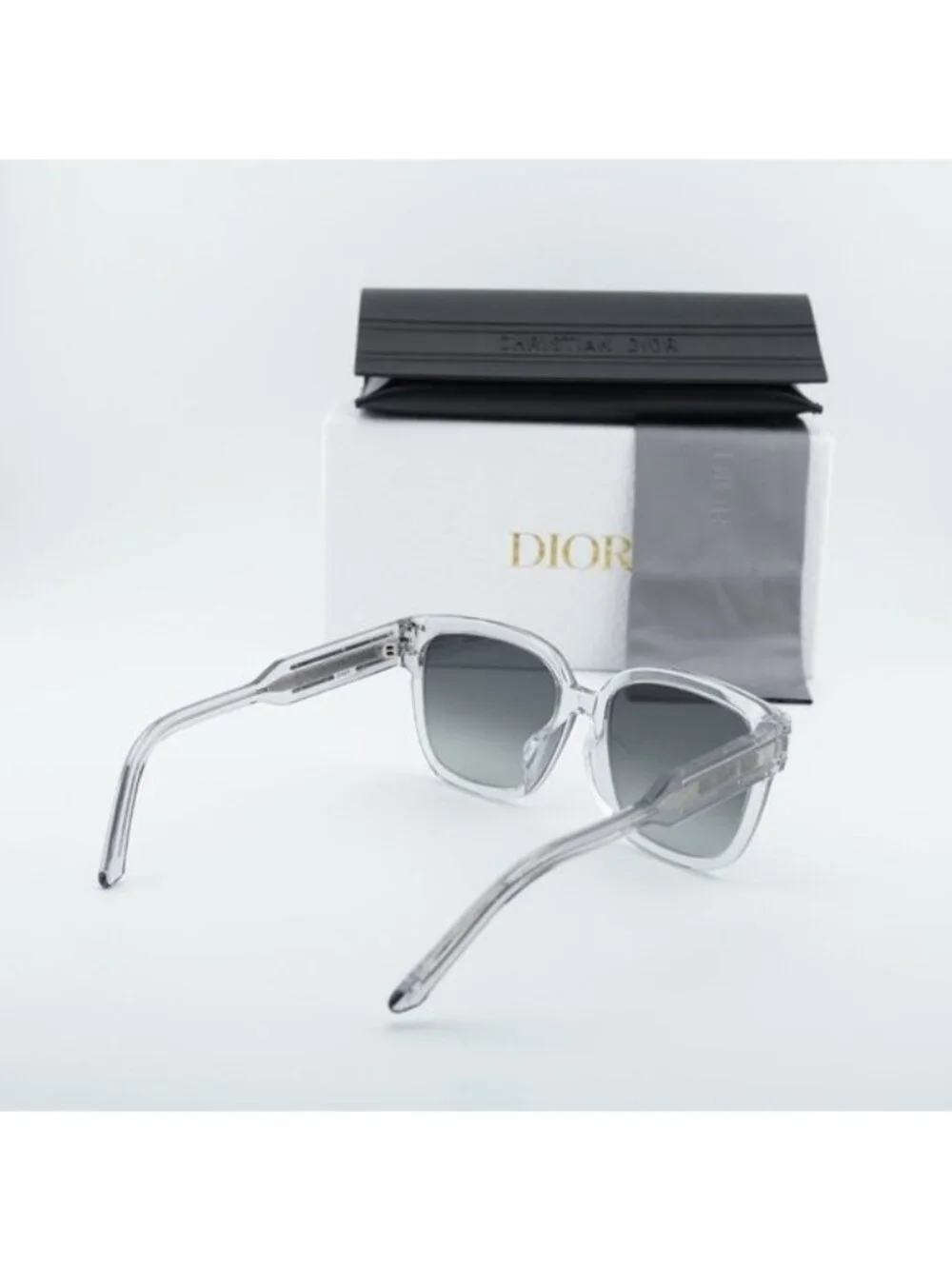 Dior DIORSIGNATURE S7F 45A1 Square Sunglasses - Transparent Grey